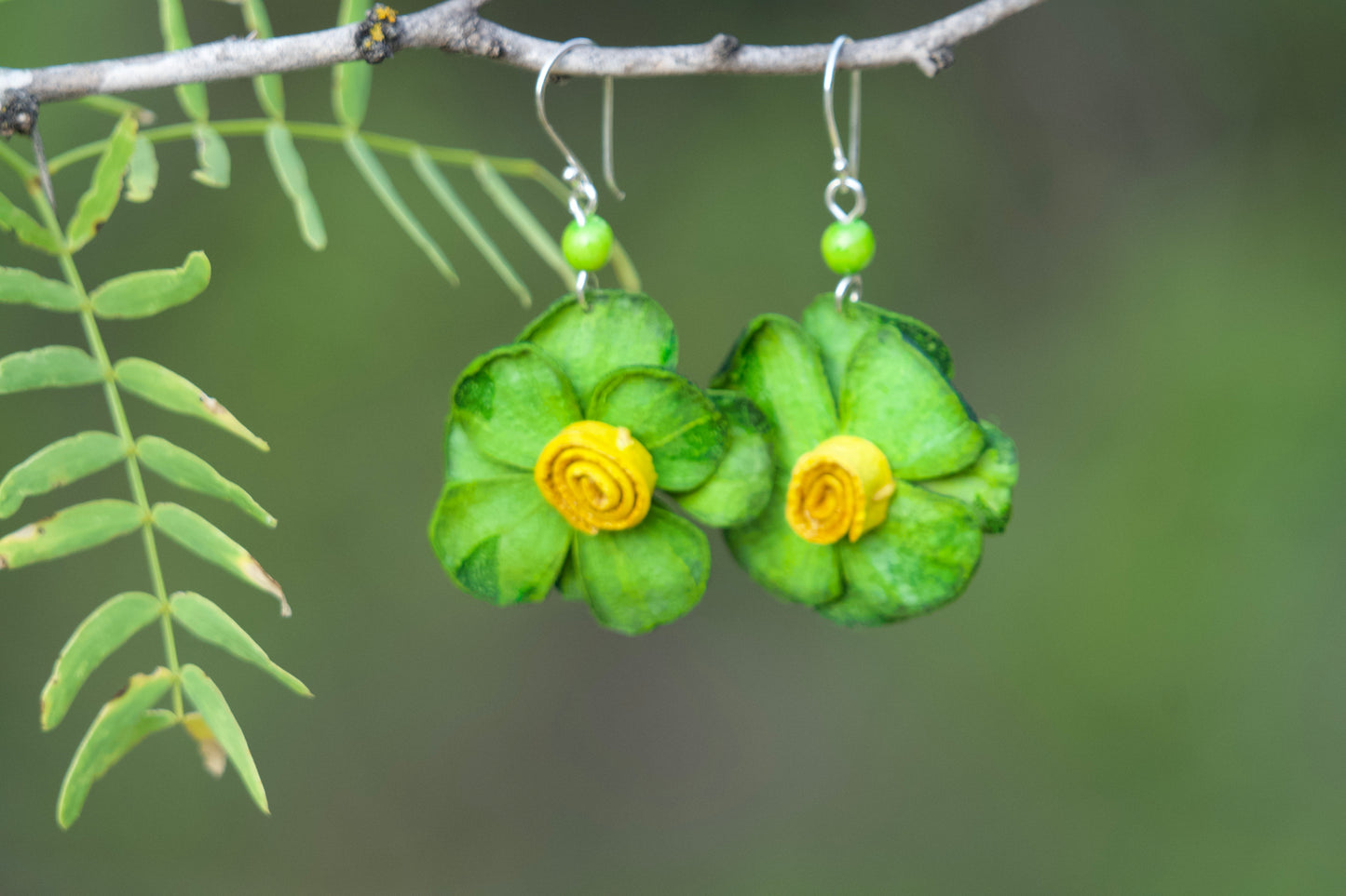 Kuri- Lime Peel Earrings