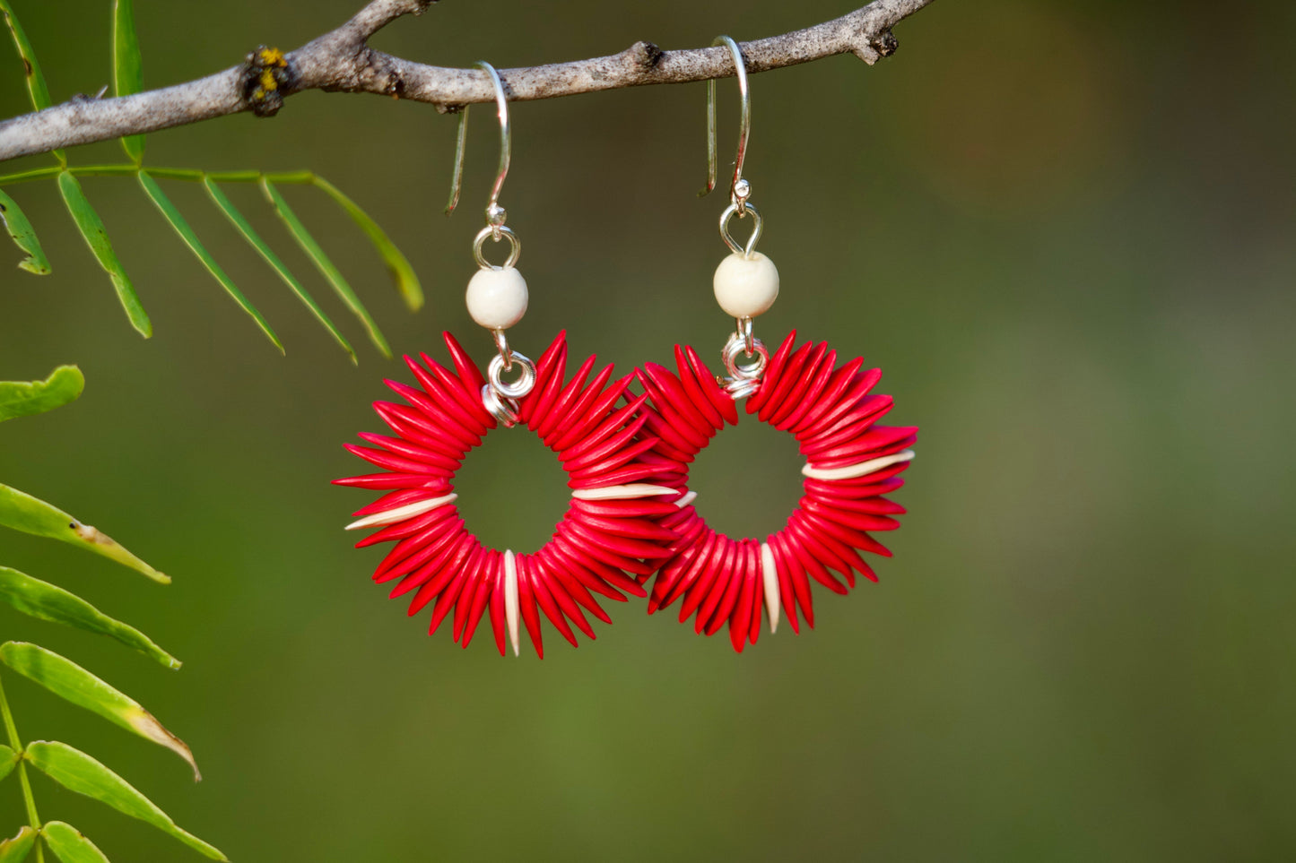 Cantaloupe Seed Earrings