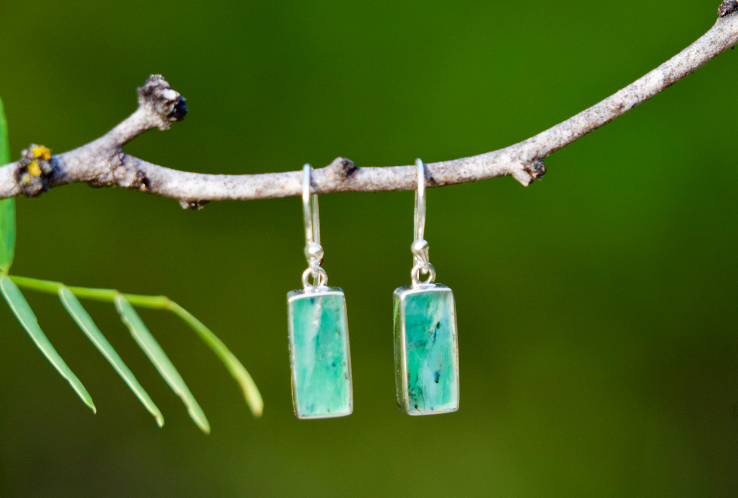 Birú-Opal Stone - Sterling Silver Earrings