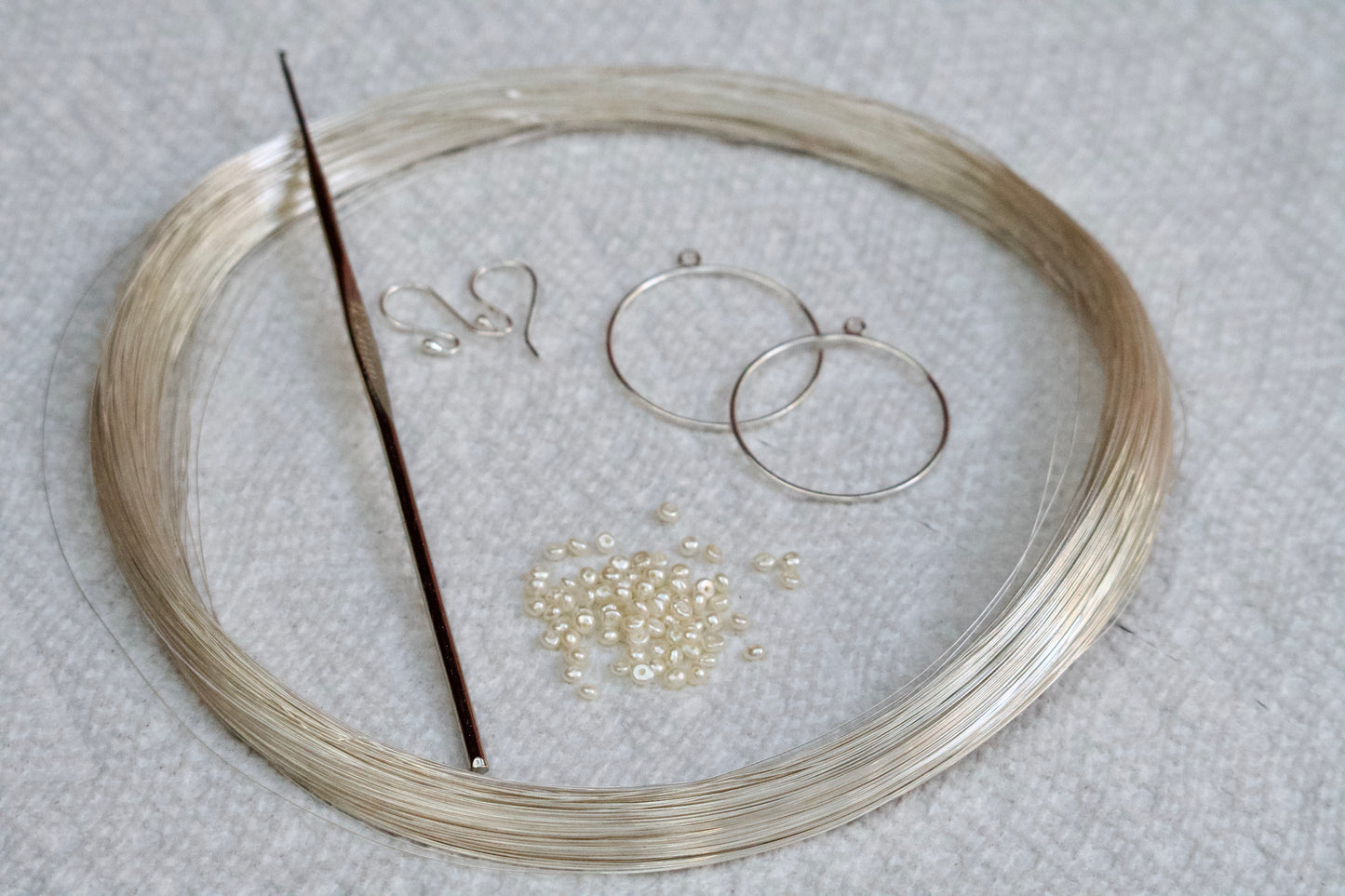 Sterling Silver Crocheted Earrings