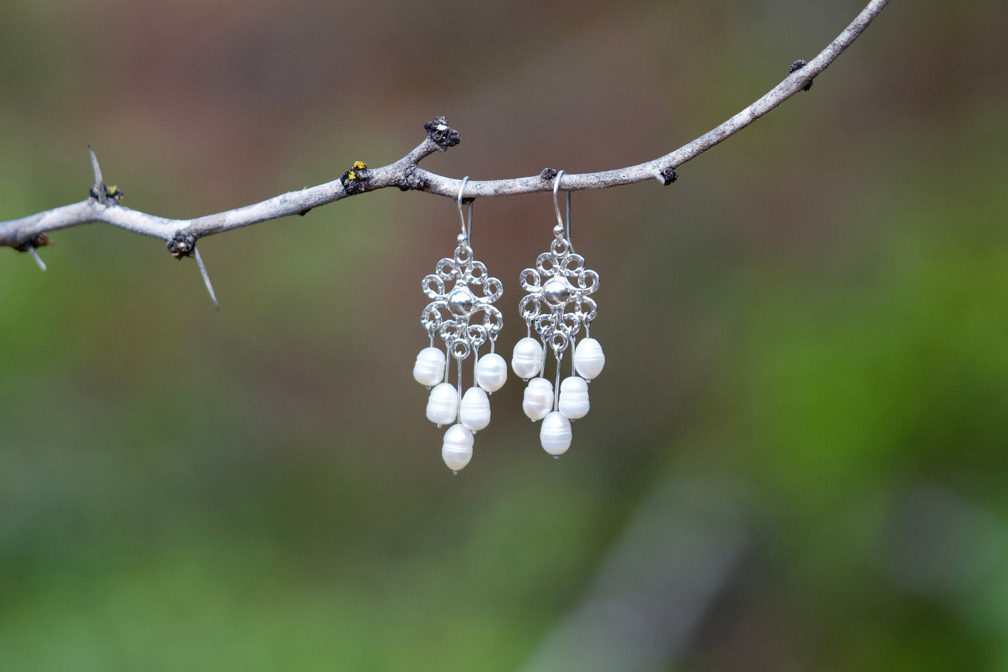 Freshwater Pearls and Sterling Silver Earrings