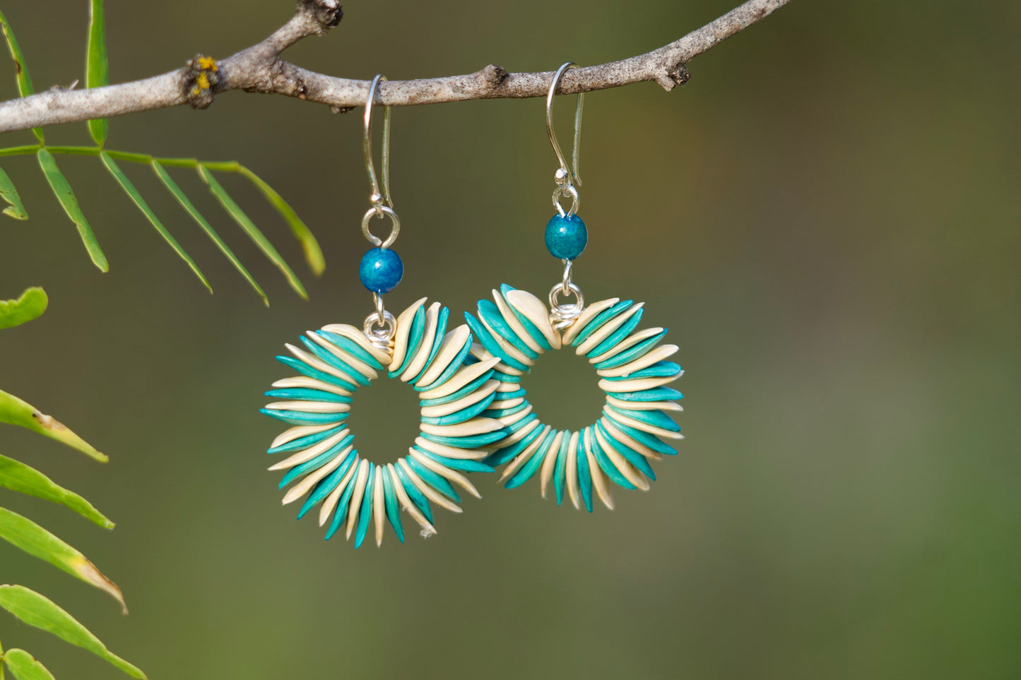Cantaloupe Seed Earrings