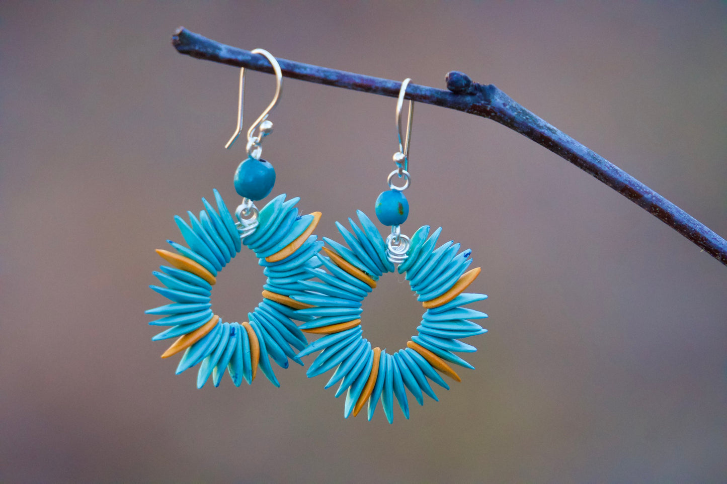 Cantaloupe Seed Earrings