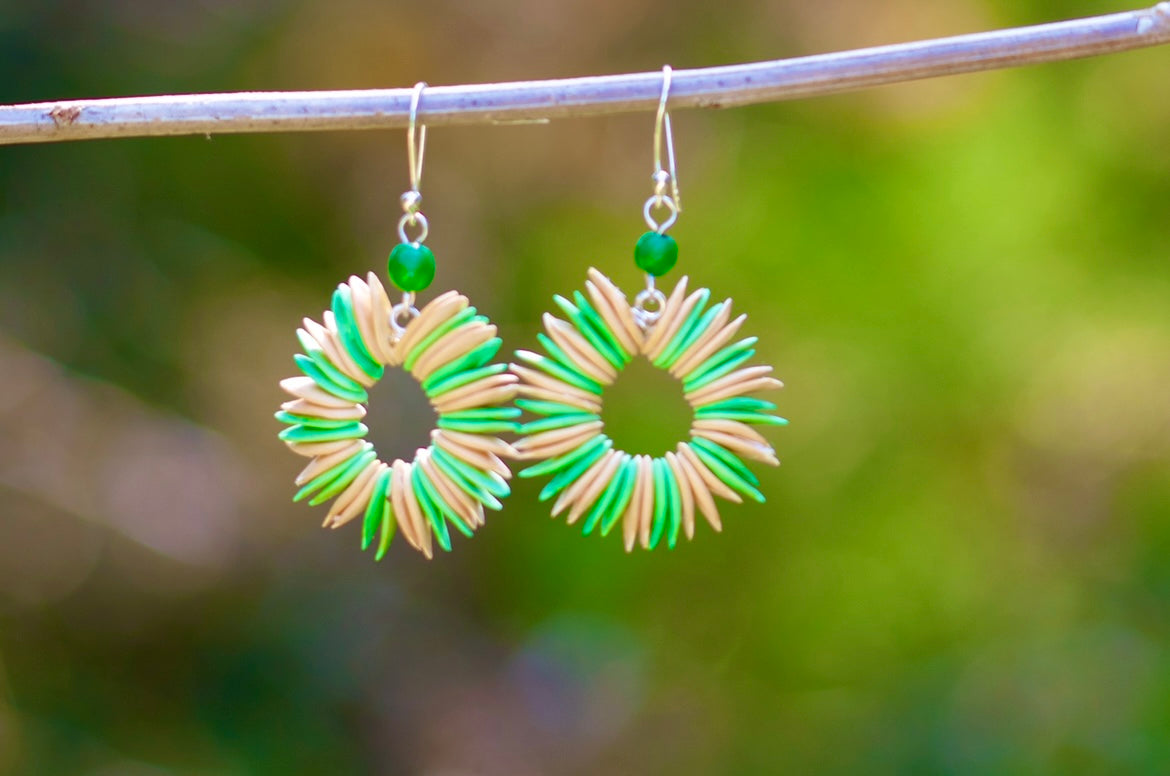 Cantaloupe Seed Earrings