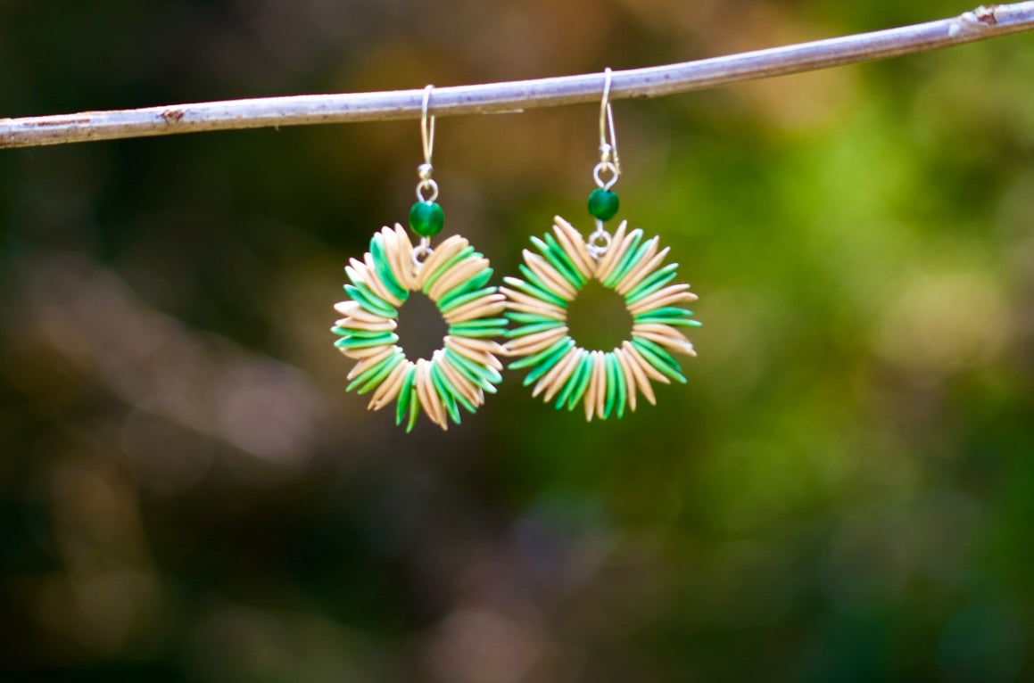 Cantaloupe Seed Earrings