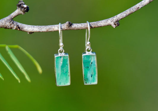 Birú-Opal Stone - Sterling Silver Earrings