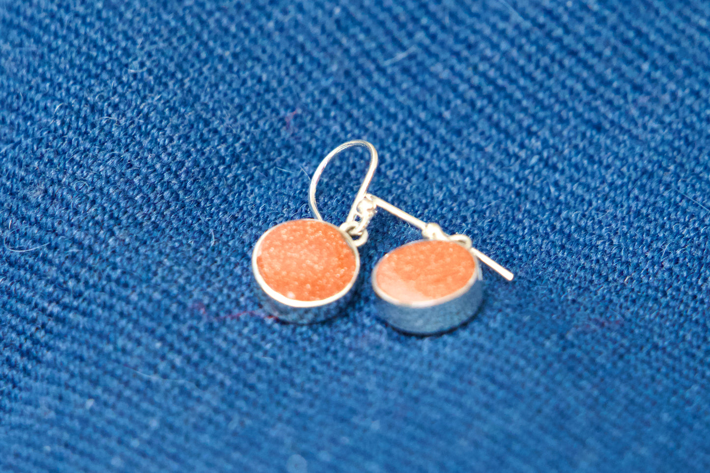 Goldstone Crystal - Sterling Solver Earrings