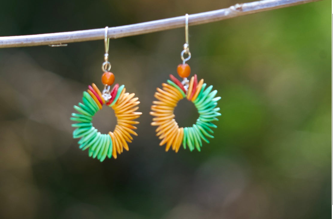 Cantaloupe Seed Earrings