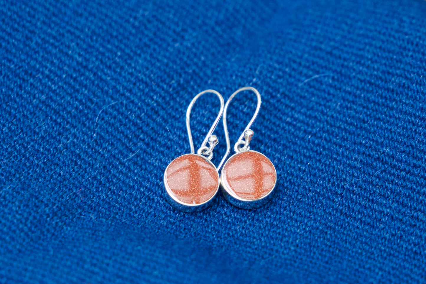 Goldstone Crystal - Sterling Solver Earrings