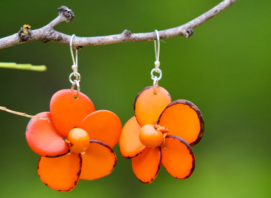 Tagua Seed Earrings