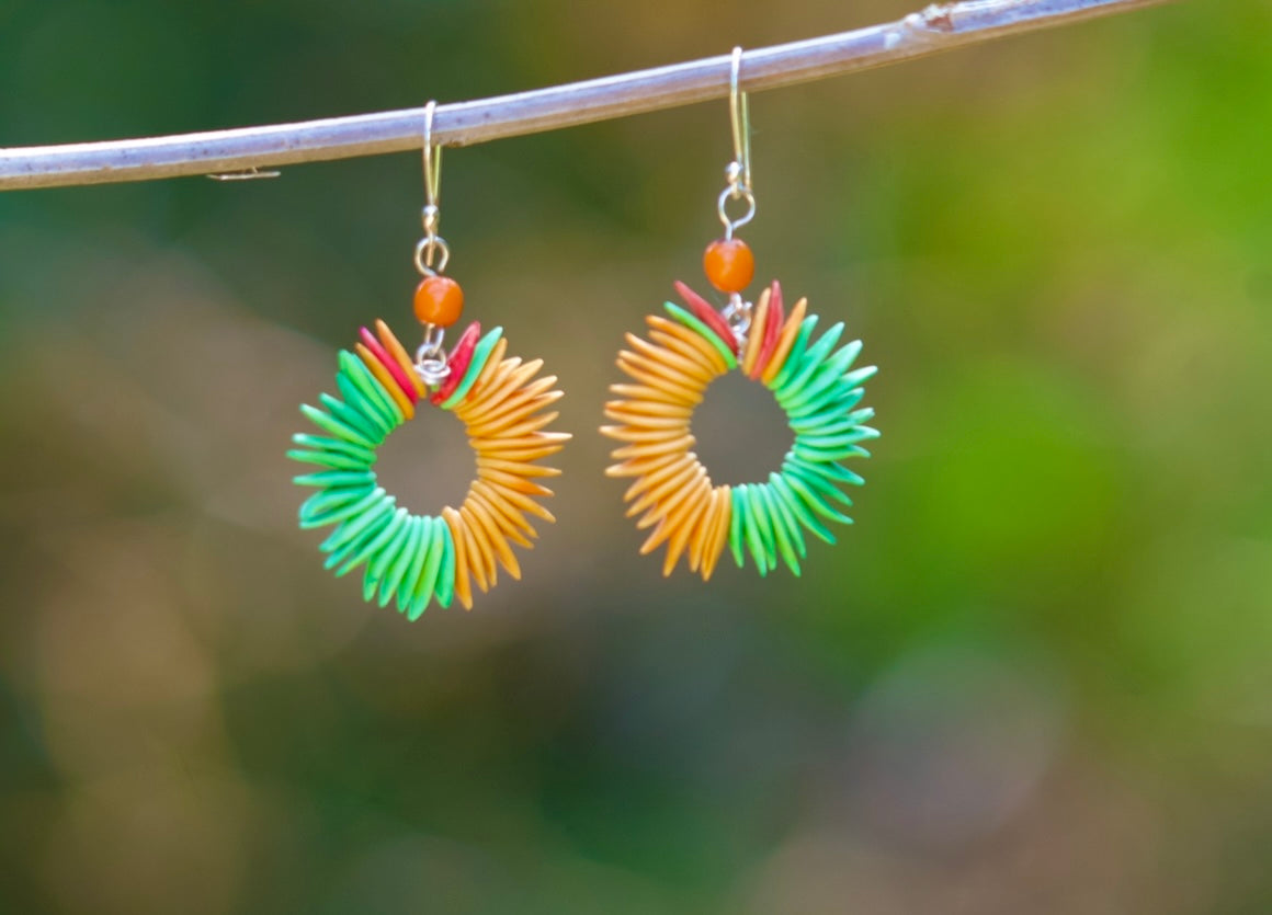 Cantaloupe Seed Earrings