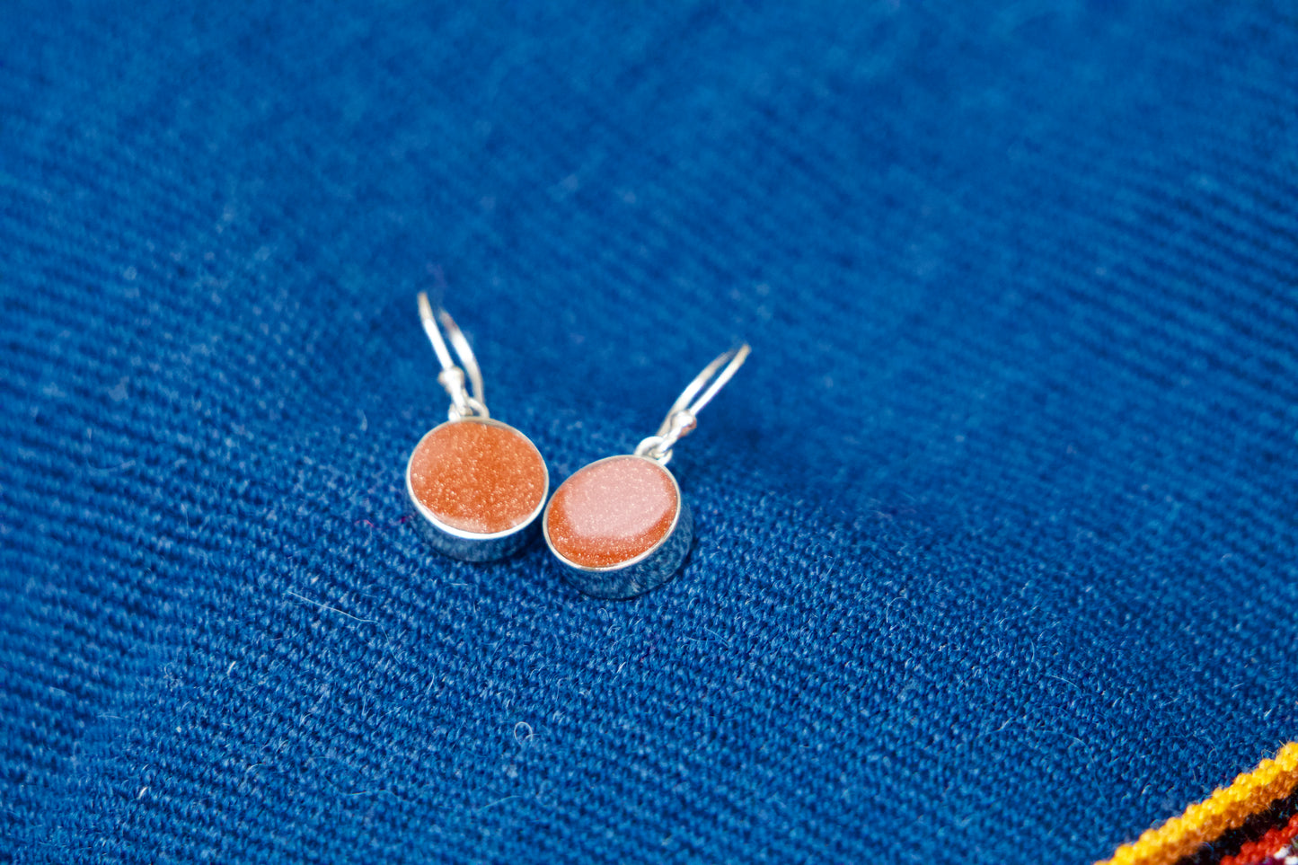 Goldstone Crystal - Sterling Solver Earrings