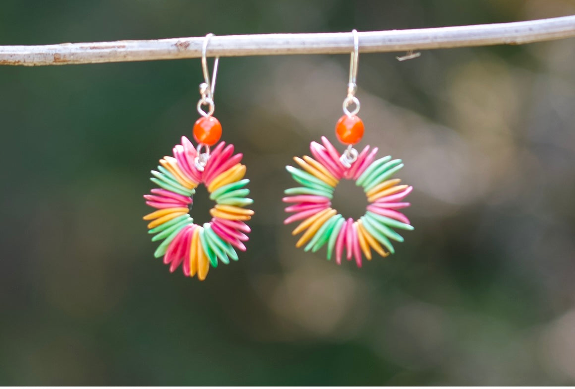 Cantaloupe Seed Earrings