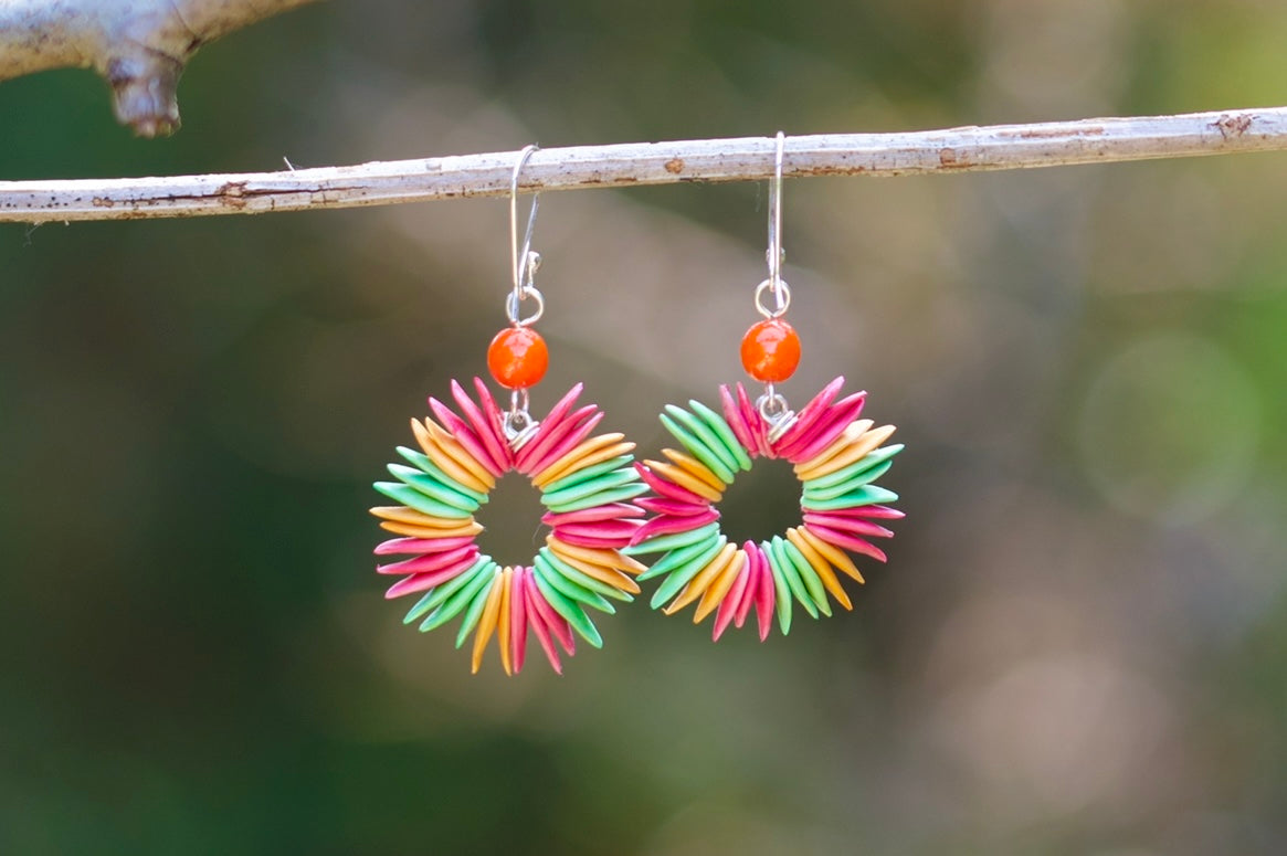 Cantaloupe Seed Earrings