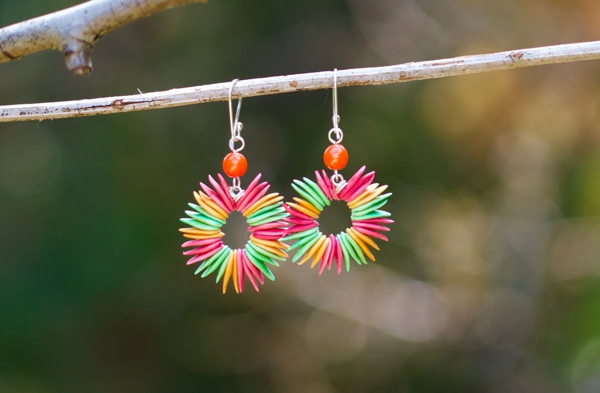 Cantaloupe Seed Earrings