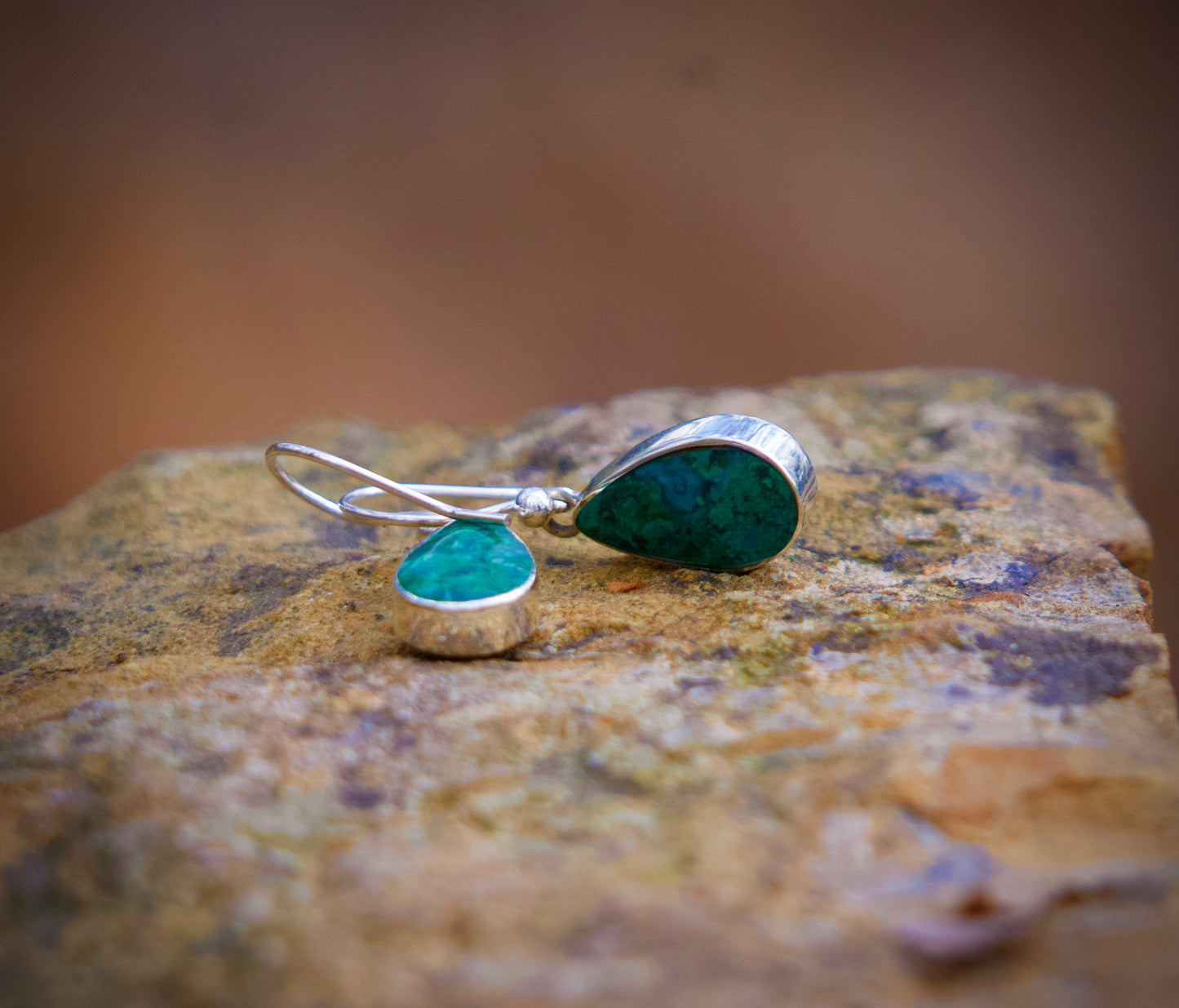 Birú - Chrysocolla Stone Earrings