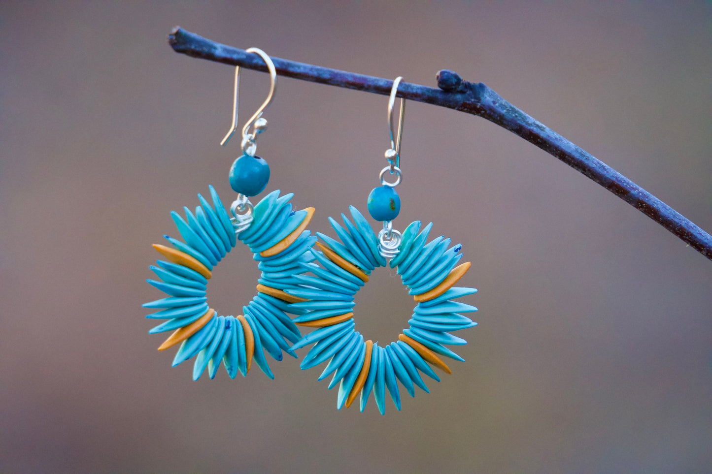 Cantaloupe Seed Earrings