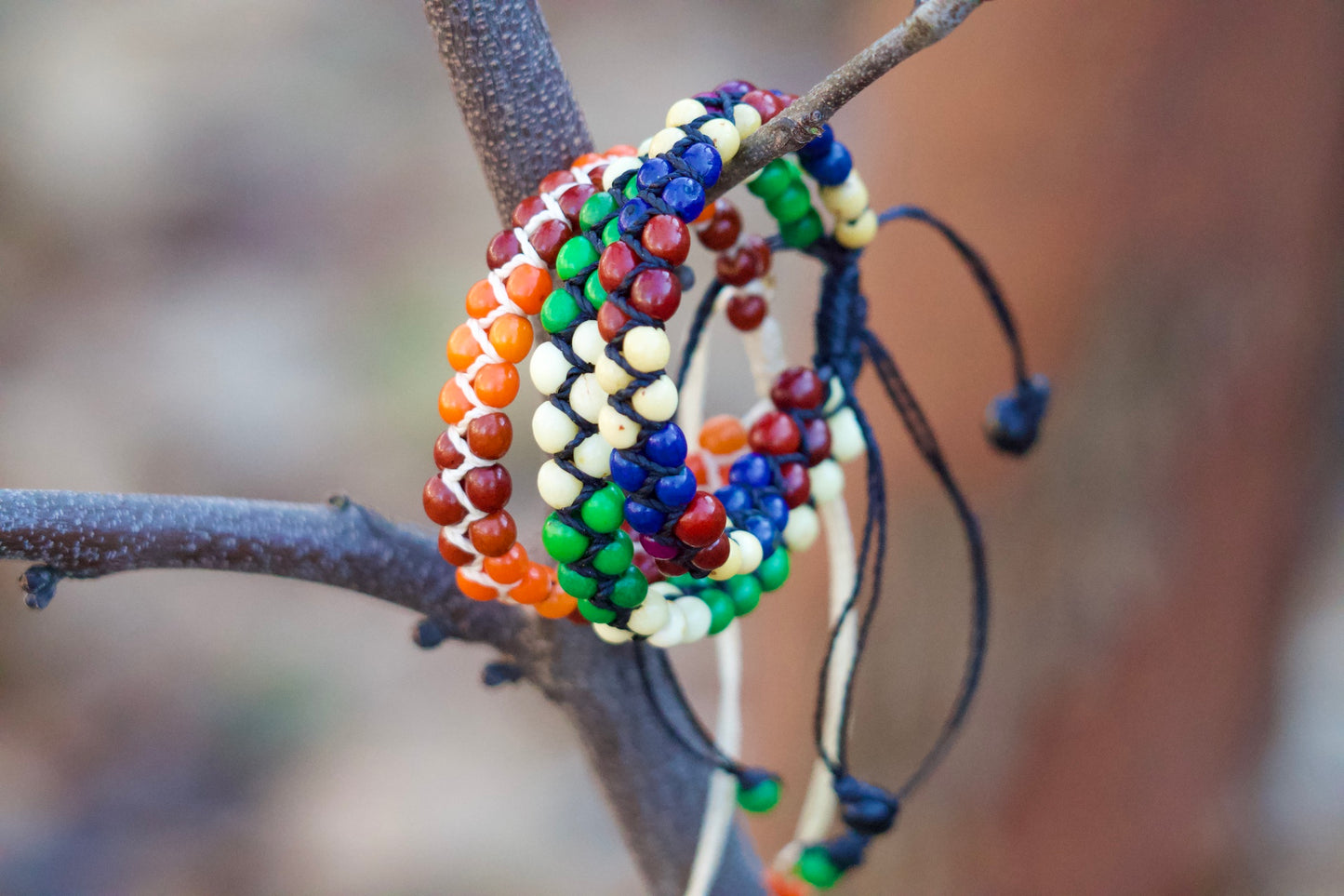 Ruru - Set of 3 Colorful Seed Bracelets