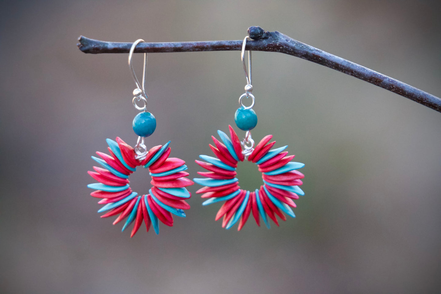 Cantaloupe Seed Earrings