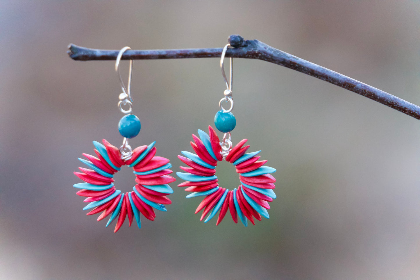 Cantaloupe Seed Earrings