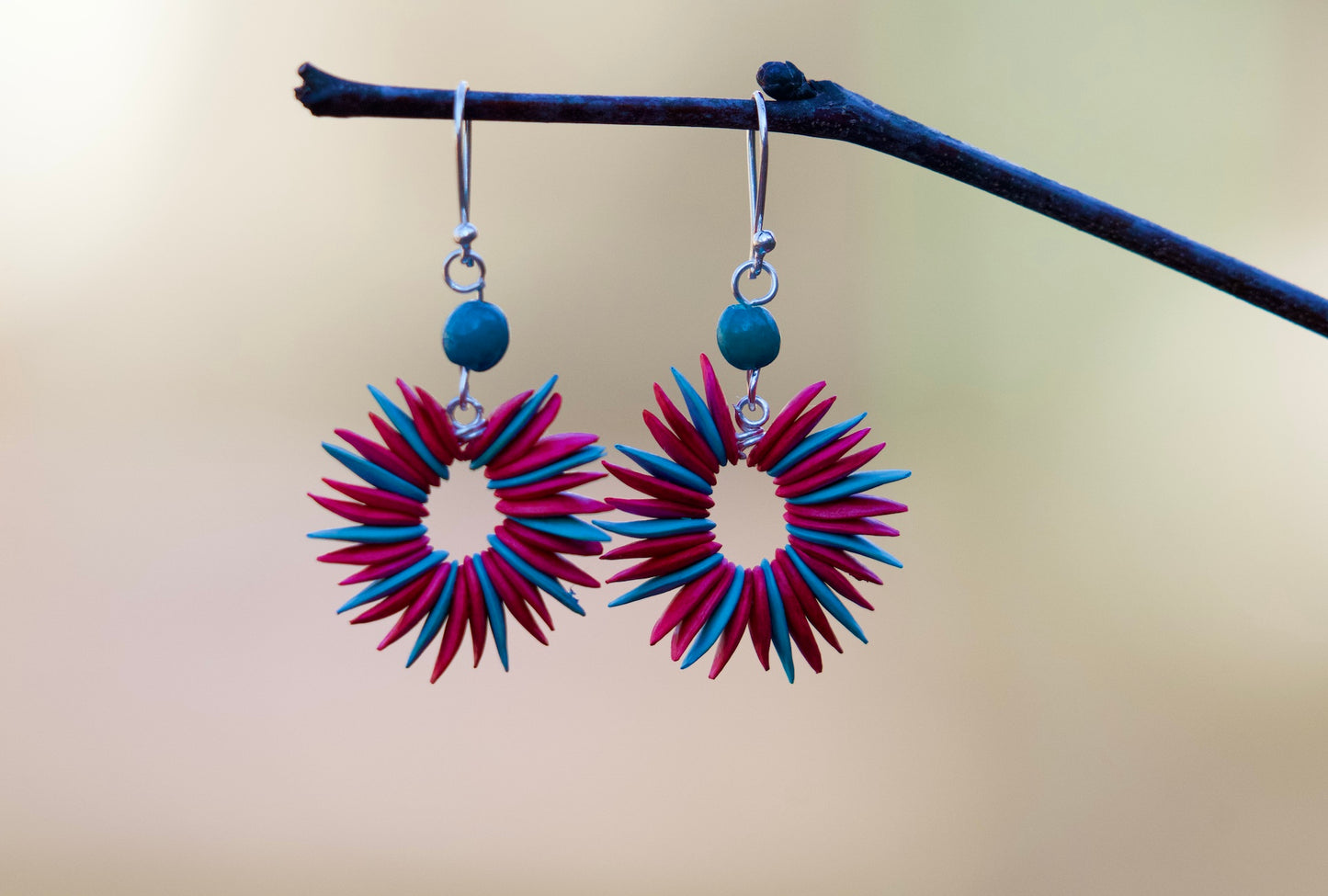 Cantaloupe Seed Earrings