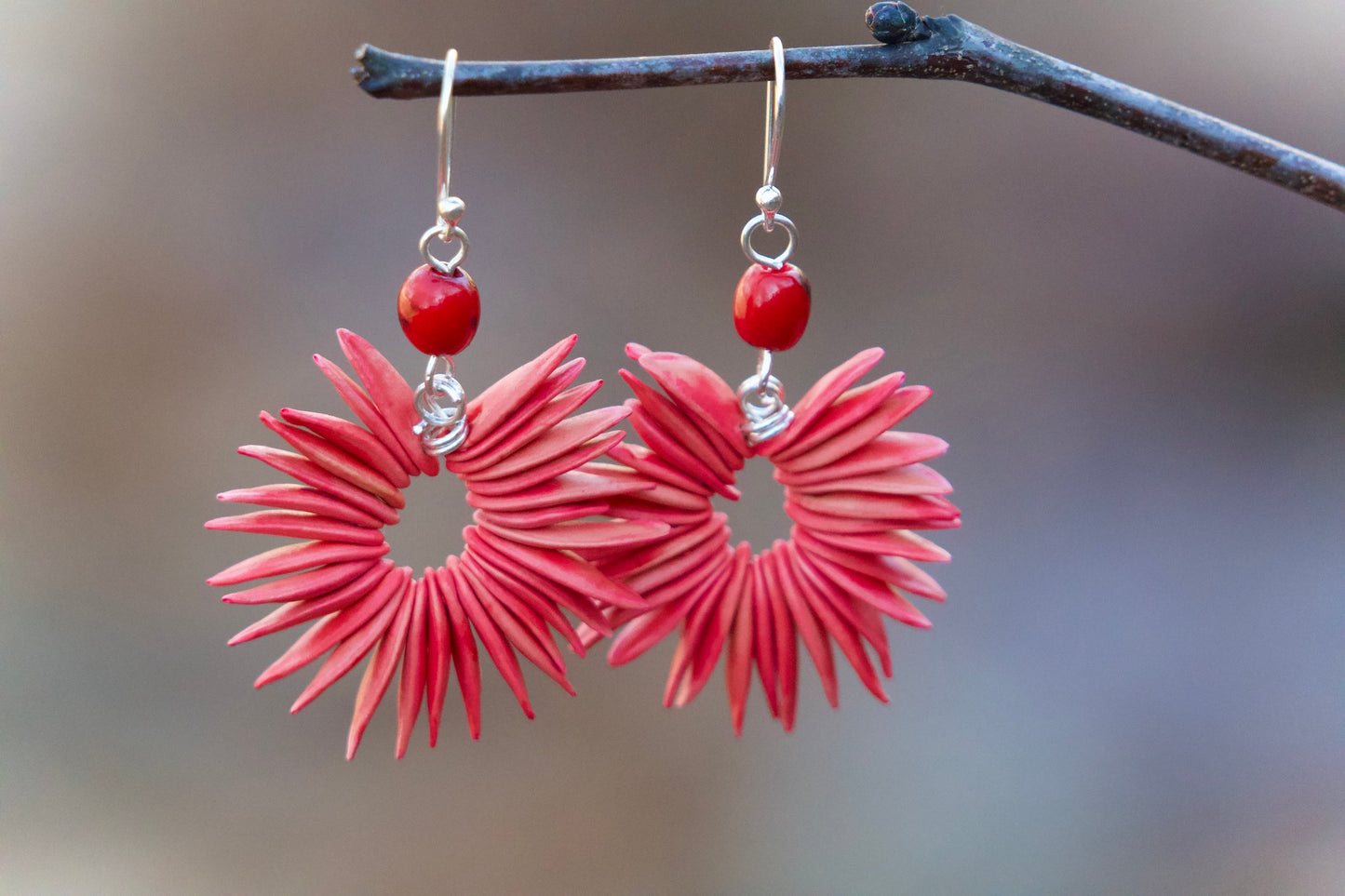 Cantaloupe Seed Earrings