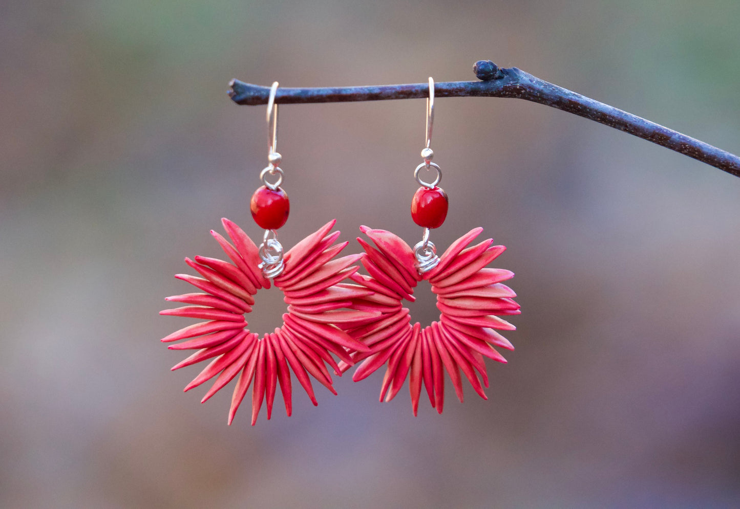 Cantaloupe Seed Earrings