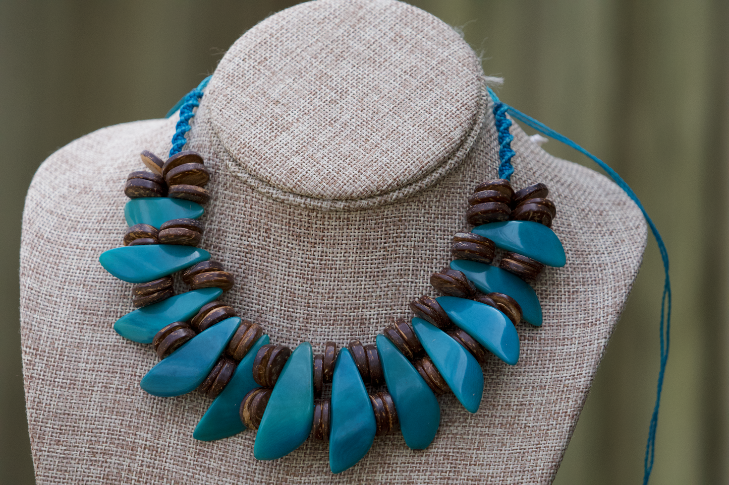 Chira - Turquoise Tagua Seeds Necklace