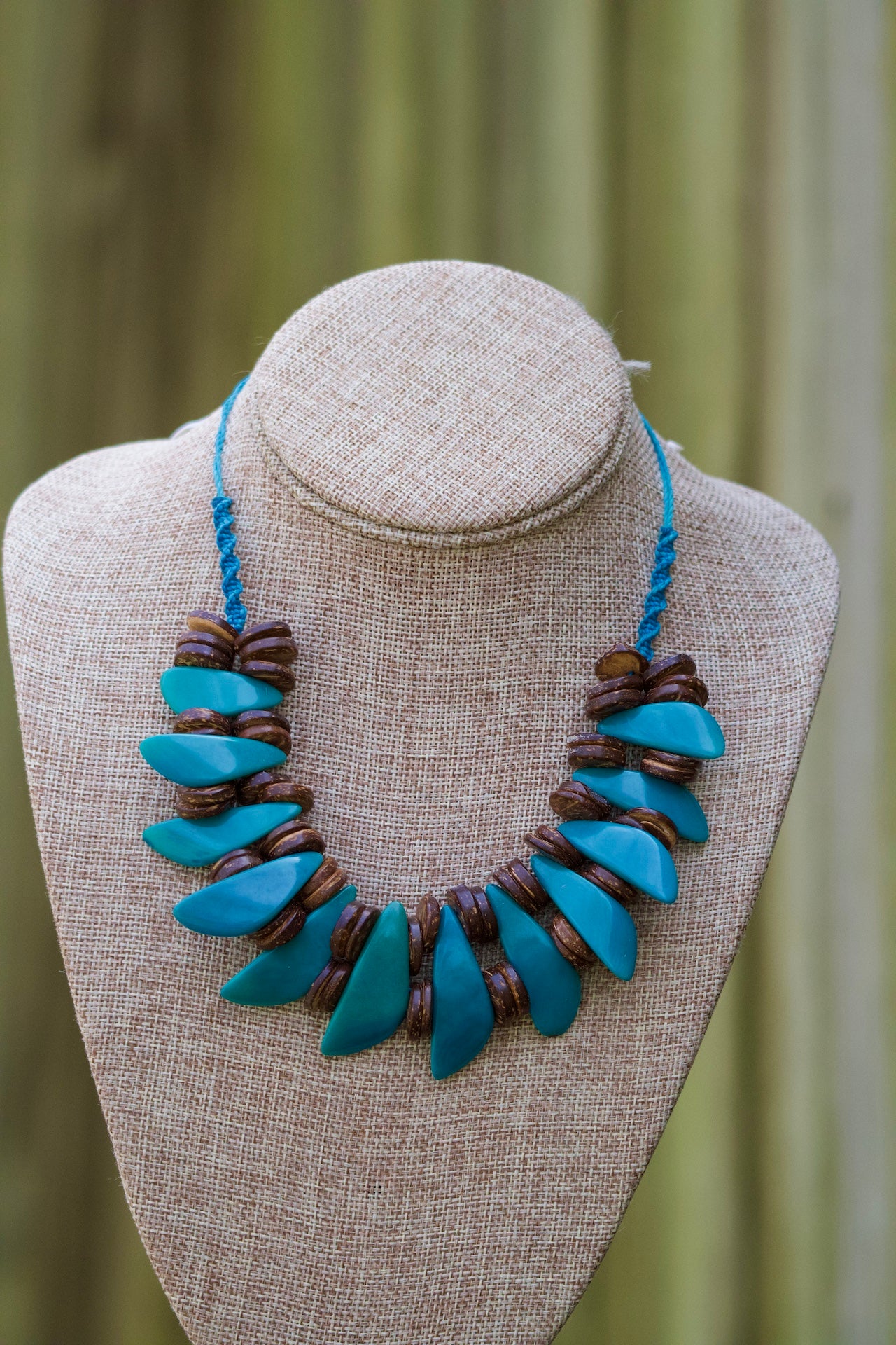 Chira - Turquoise Tagua Seeds Necklace