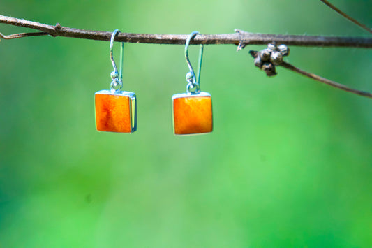 Birú - Spondylus - Coral Earrings